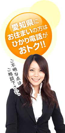 愛知県にお住いの方はひかり電話がおとく