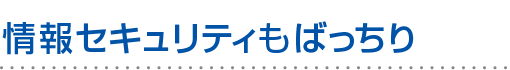 情報セキュリティもばっちり