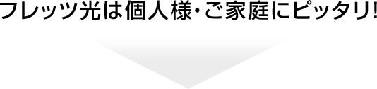 フレッツ光は個人様・ご家庭にピッタリ！