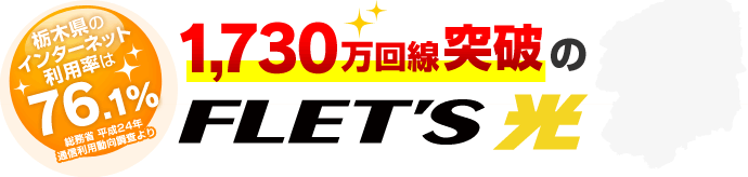 栃木県のインターネット利用率は76.1%