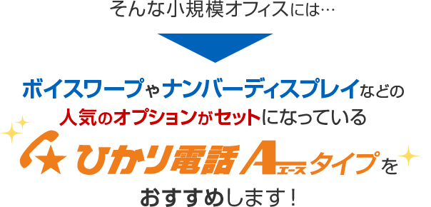 そんな小規模オフィスにはひかり電話エースをおすすめ