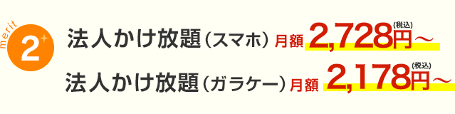 メリット2法人かけ放題