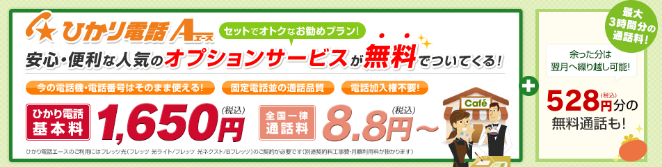 ひかり電話エース 料金